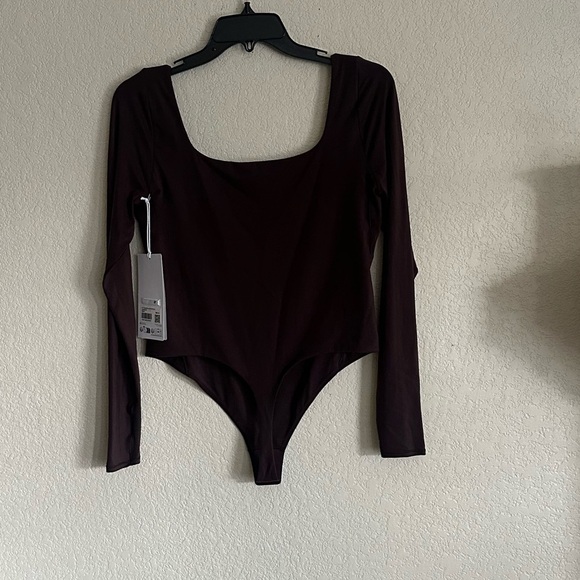 Lululemon Wundermost Ultra-Soft Square-Neck Long-Sleeve Bodysuit Large - Picture 1 of 6